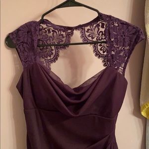 Lace strap, keyhole back dress